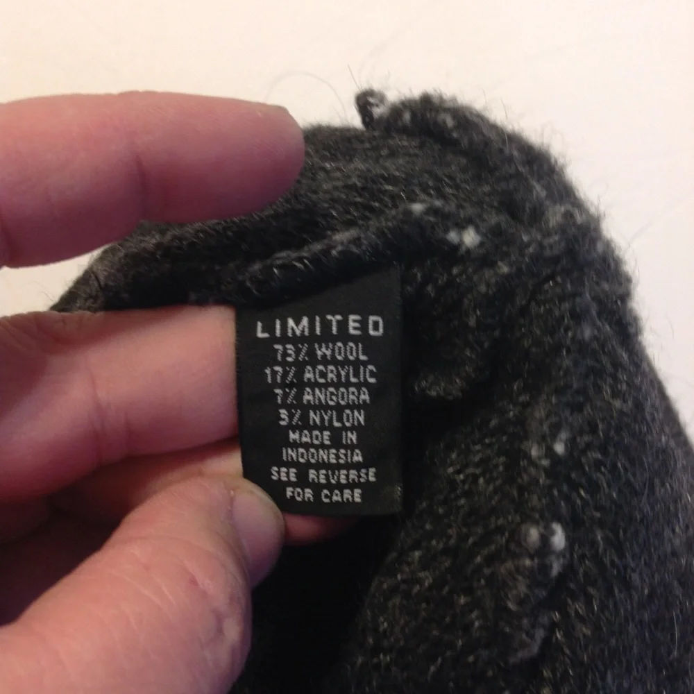 VTG 90s The Limited wool blend winter hat beanie S/M - Picture 4 of 6